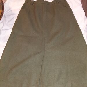 Vintage Classic Olive Pencil Skirt